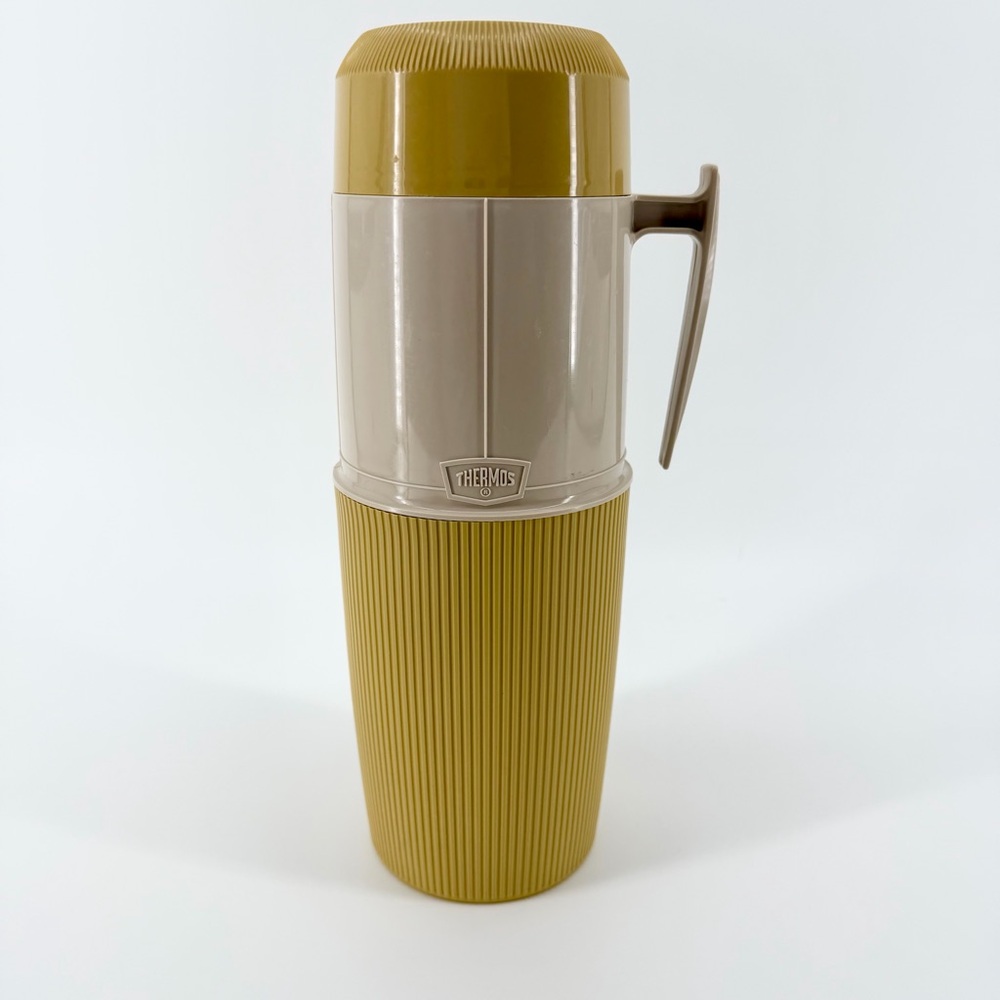Rare Vintage Thermos Model 6402 Harvest Gold Quart Vacuum Jar King-Seeley USA